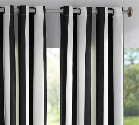 Black And White Striped Curtains For Sale Furniture