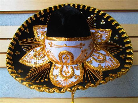 Sombrero Charro Negro Oro Plata Niño 49900 En Mercado Libre