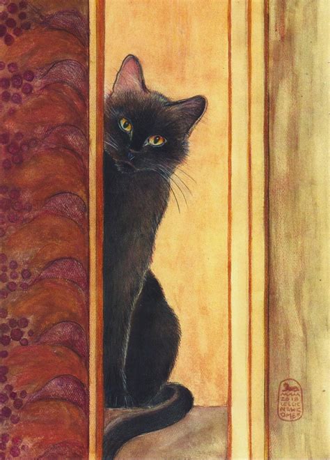 Black Cat Art Print Of My Original Painting Etsy