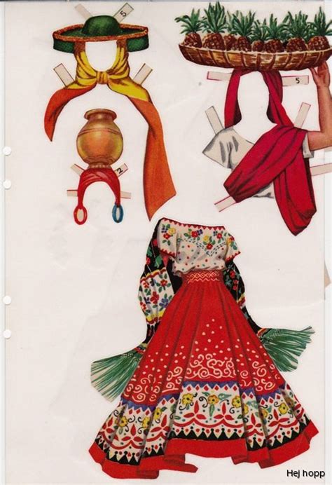 Pin By Carole Sklenar On Mexican Peoples Paper Dolls Vintage Paper