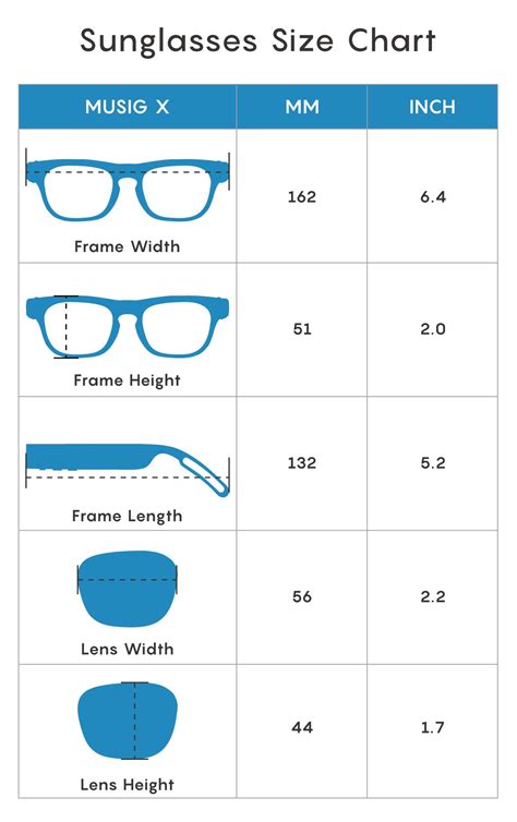 Glasses Size Chart 2022 Frame Size And Measure Guide 2022