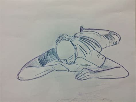 A Mom With Brushes Laying Down Poses 20 Minutes Drawing