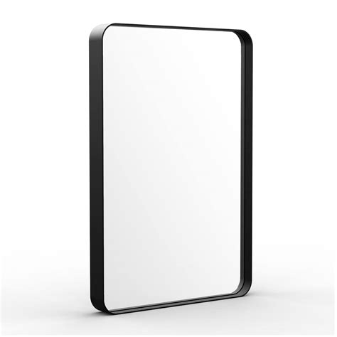 Buy 24 x36 Inch Brush Black Bathroom Mirror, Modern Black Mirror with