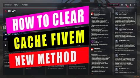How To Clear Cache Fivem New Method Update Youtube