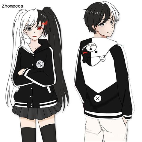 Wawni kawaii hunter x hunter sudadera con capucha para hombre/mujer killua zoldyck anime manga negro sudaderas bluzy harajuku ropa. Adulto Unisex Anime Danganronpa Monokuma algodón con ...