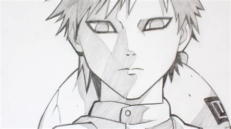 Drawing Gaara From Naruto Anime Graphite Youtube