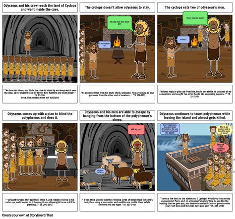 Odysseus And The Cyclops Storyboard By Ba942d55