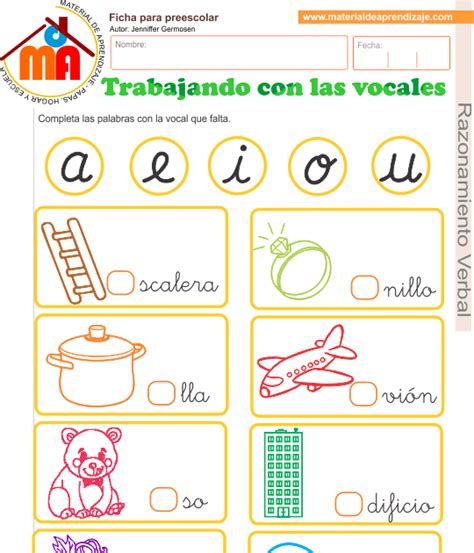 Actividades Para Enseñar Las Vocales A Niños De 3 A 4 Años Caracteres