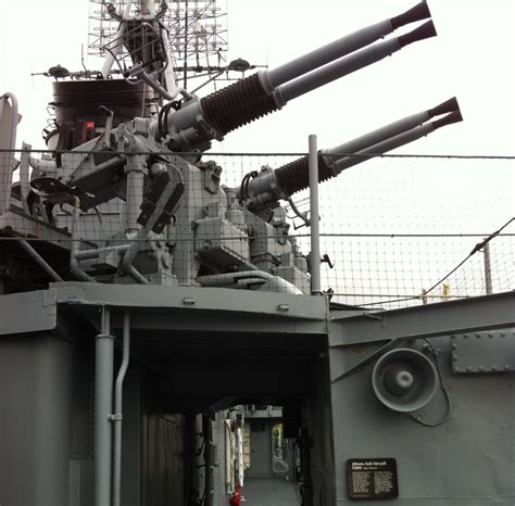 Quad Mount 40 Mm Guns On Uss Cassin Young Charlestown Navy Yard