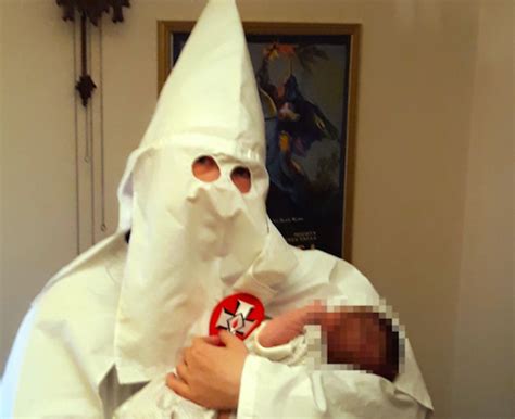 Alleged Neo Nazi Posed In Kkk Robes With His Newborn Baby