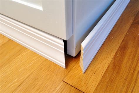 This board creates the bottom of the cabinet, which will align with the 1×6 trim board that will go along the bottom. Kitchen Cabinet Base Trim | online information