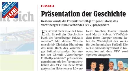 Präsentation der Geschichte NEUE Vorarlberger Tageszeitung