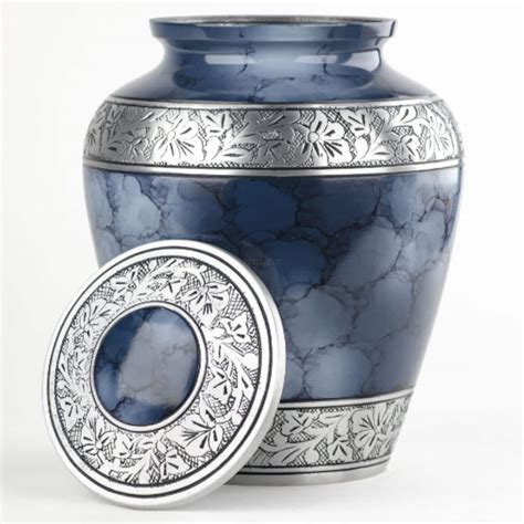Adult Urn Classic Blue Fire Cremation Urn For Human Ashes Etsy