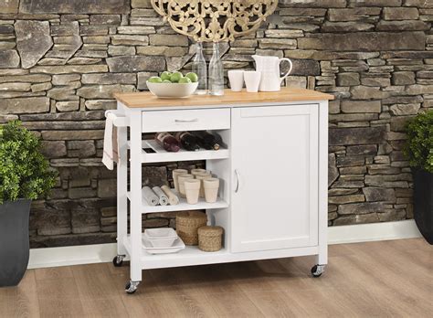 The surface is microwave safe. Ottawa 34″H White Multi-function Kitchen Island | White ...