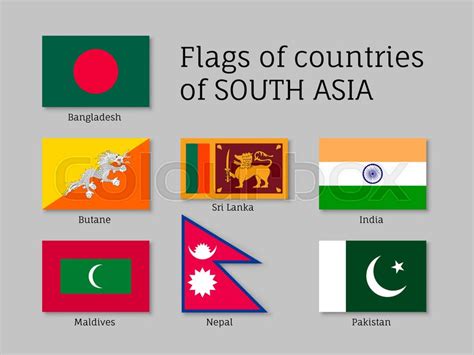 Flags Of Neighbouring Countries Of India