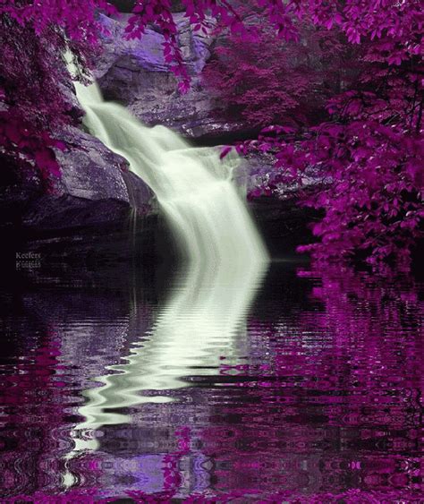Purple Waterfall Beautiful Nature Beautiful Landscapes Landscape