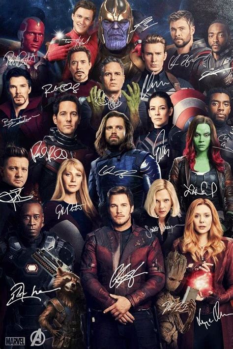 Avengers Signature Movie Silk Poster Wall Painting 24x36inch