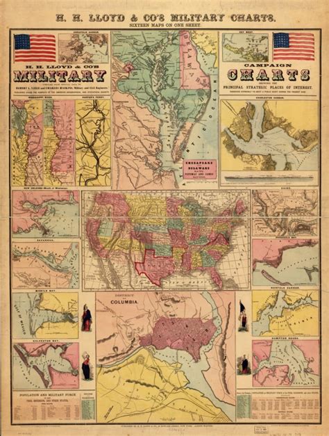 United States 1861 Military Chart Kroll Antique Maps