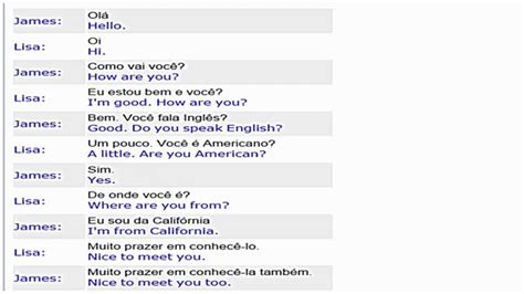 Dialogo Entre Duas Pessoas Se Conhecendo Em Ingles