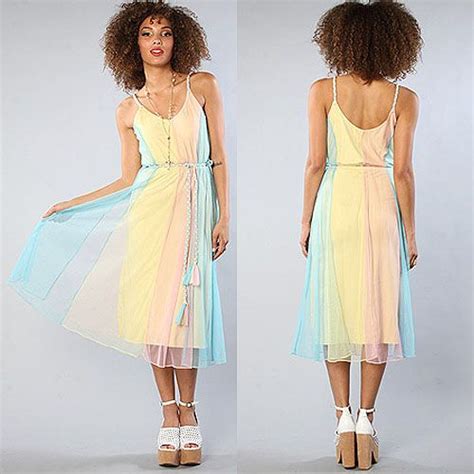 Pastel Colored Bridal Shower Dress Rainbow Colored Dresses Colorful