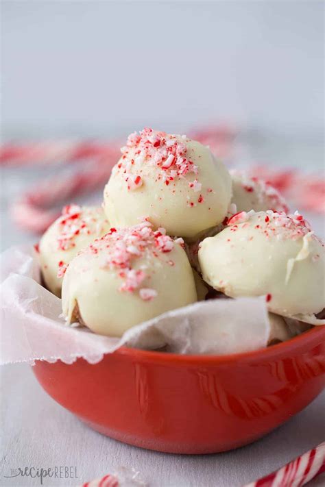 No Bake White Chocolate Peppermint Oreo Truffles