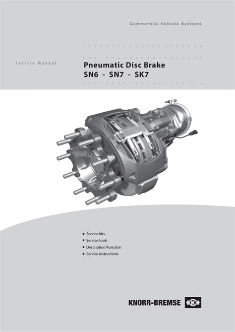Bendix Sb 6 Sb 7 Air Disc Brake Service Manual Manualzz