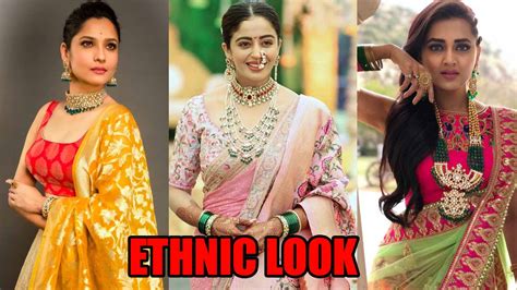 Ankita Lokhande Neha Pendse Tejasswi Prakash Hottest Divas Who Nailed The Ethnic Look Like A