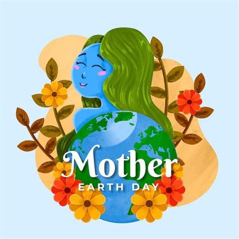 Free Vector Watercolor Mother Earth Day Illustration