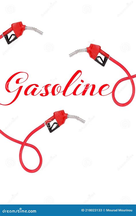Gasoline Fuel Illustration Gasoline Concept Calligraphy Stock