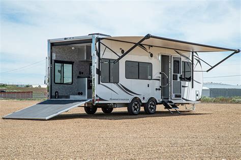 Created an inexpensive, practical headboard that adds so much character to our toy hauler's master bedroom. 2020 ATC Toy Hauler with Front Bedroom, Toy Haulers RV For ...