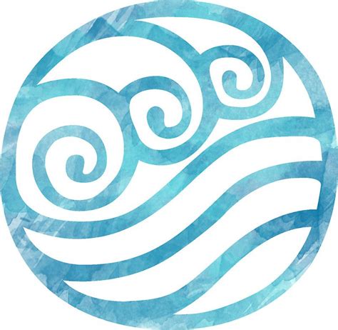 Watercolor Water Tribe Symbol Sticker By Timelesslord Watercolor