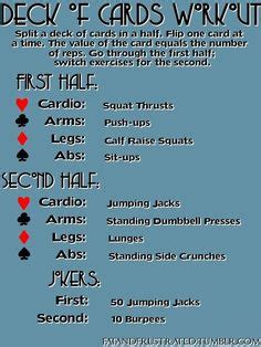 Maybe you would like to learn more about one of these? 52 Card Pickup Workout Deck of Cards Workout | Endorphins | Pinterest | Decks, Search and Boxes