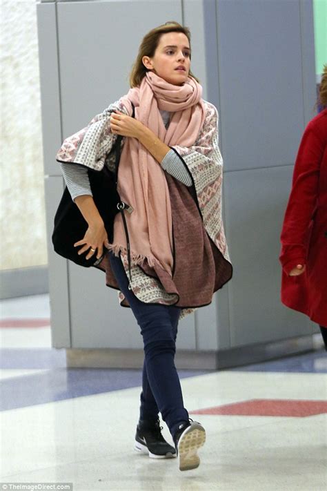 Emma Watson Cuts Casual Look As She Lands At New York Airport Daily
