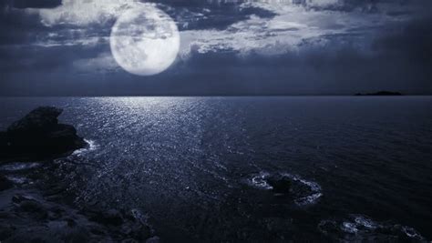 Night Full Moon Landscape Stock Footage Video 4402835 Shutterstock