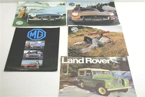 RARE 1971 BRITISH Leyland MG MGB MGB GT Land Rover Dealer Brochures