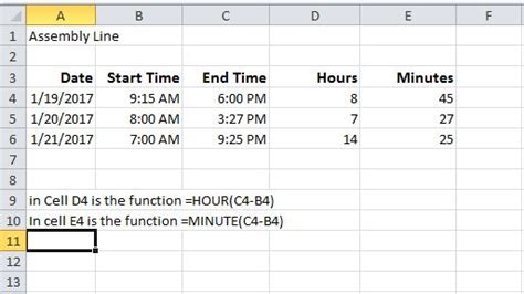 Calculate Difference In Time In Microsoft Excel Chris Menard Training