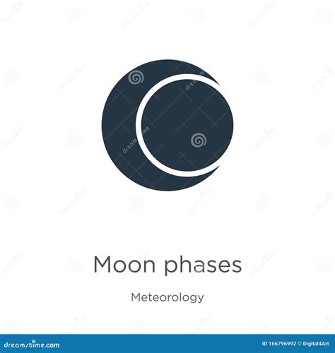 Moon Phases Icon Vector Trendy Flat Moon Phases Icon From Meteorology
