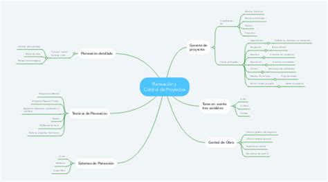 Planeación y Control de Proyectos MindMeister Mapa Mental