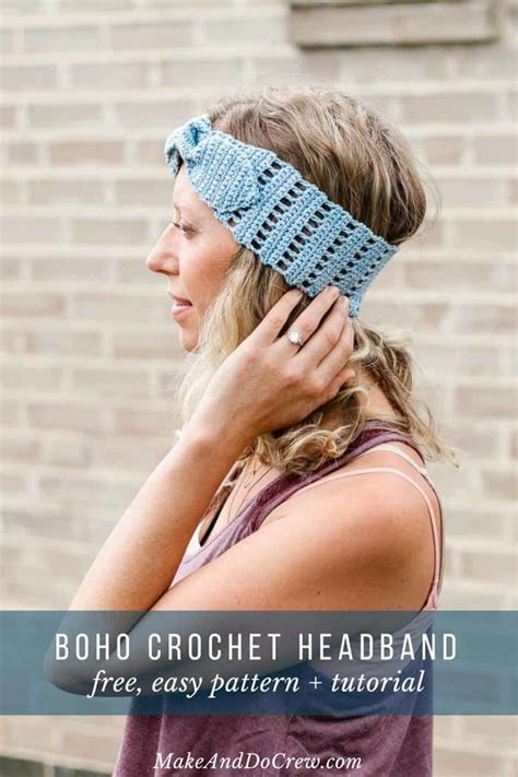 Boho Crochet Summer Headband Free Pattern Make And Do Crew