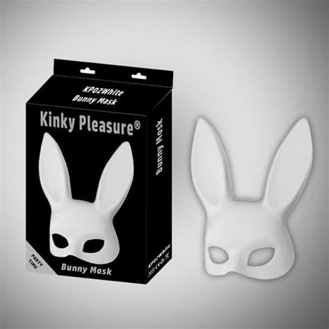 kinky pleasure bunny mask white bunny ears kp02 fun fetish product party