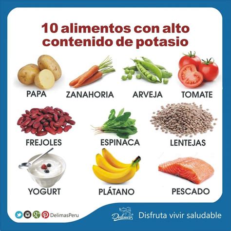 Alimentos Ricos En Potasio Tabla Y Requerimiento Diario Blog Vive Sano