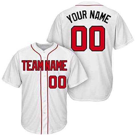 Custom Baseball Jersey Embroidered Your Names And Numbers Whitered
