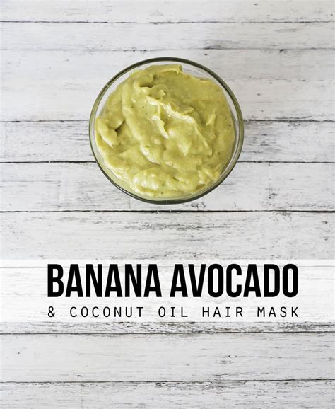 To improve hair moisture, many avocado fans mix the oil with honey and egg whites to create a soothing hair mask. Banana Avocado and Coconut Oil Hair Mask - Hello Nature