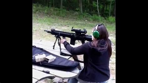 Girl Shooting Big Guns Youtube