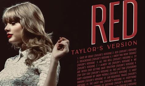 Taylor Swift Confirms Red Taylors Version 30 Song Track