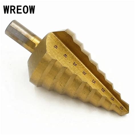 Titanium Hss Step Cone Drill Bit 10 45mm Triangle Hole Saw Cutter Tool Woodworking Tool For