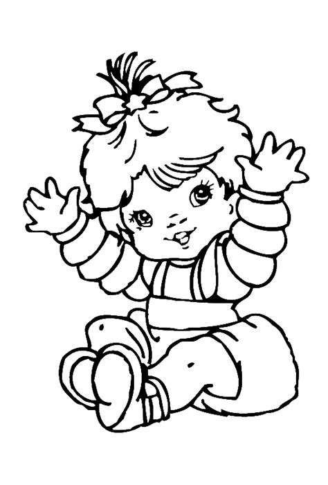 Cute Baby Girl Coloring Pages Baby Coloring Pages Free Online