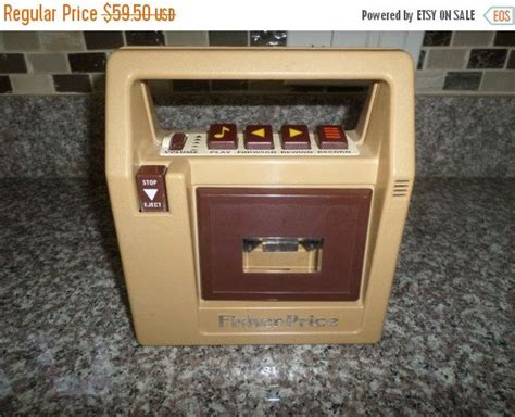 Vintage Fisher Price 1980 Brown Cassette Tape Player Recorder Etsy