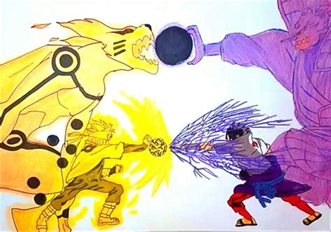 Naruto Kurama Vs Sasuke Susano Arte Amino Amino