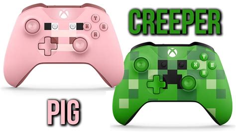 New Minecraft Xbox One Wireless Controllers Minecraft Pig And Creeper